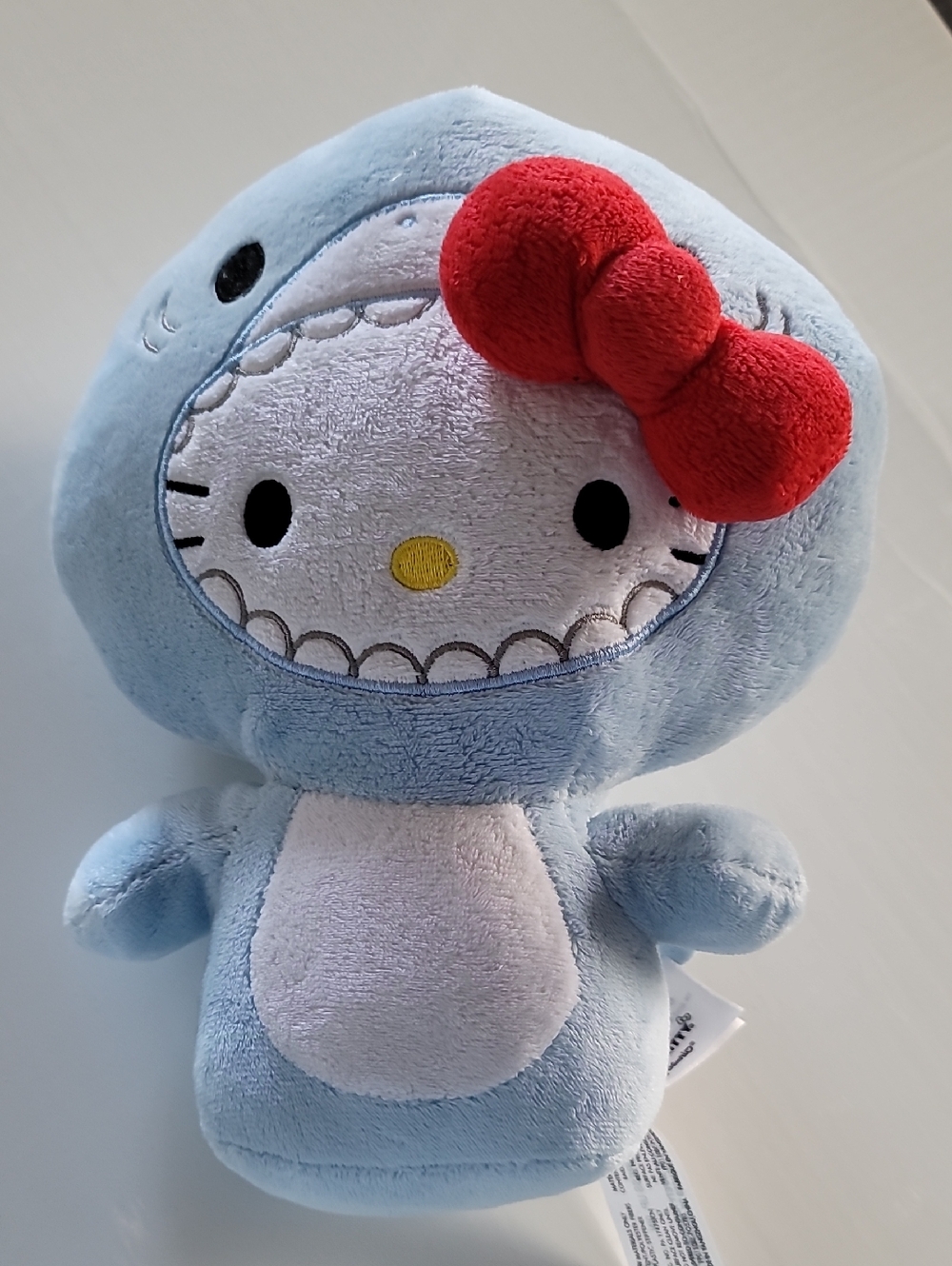 Hello Kitty Light Blue Plush with Red Bow